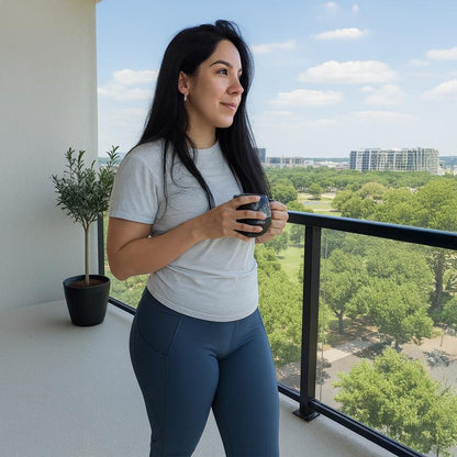 Lux Decor Apparel High Waisted Butt Lifting Workout Leggings for Women -Breathable Solid Soft Stretch Yoga Pants - Tummy Control Side Pockets Shaping Gym Leggings- Available in All Sizes #Summervibes